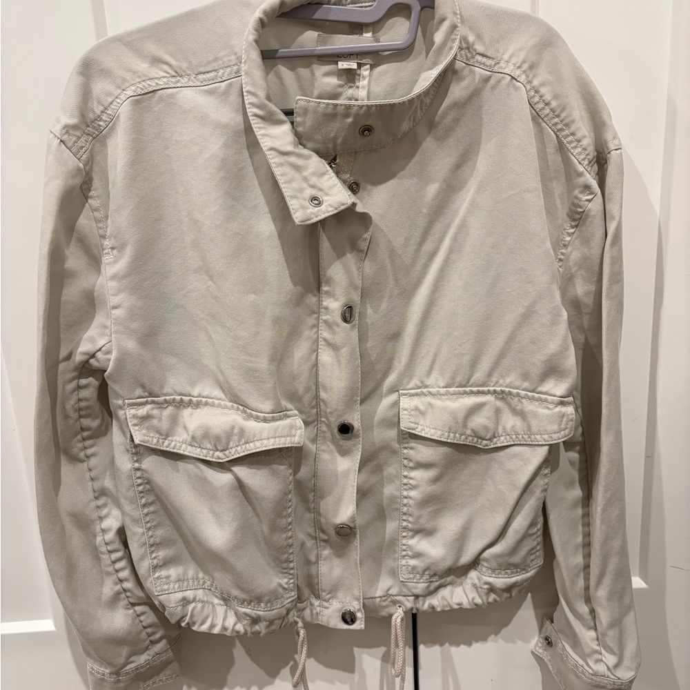 LOFT soft Utility Jacket in Light Beige